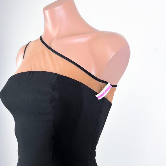 Dress the Population Rayna Illusion Sheer Neck Sheath Dress Black size XXS NWT - Picture 11 of 12